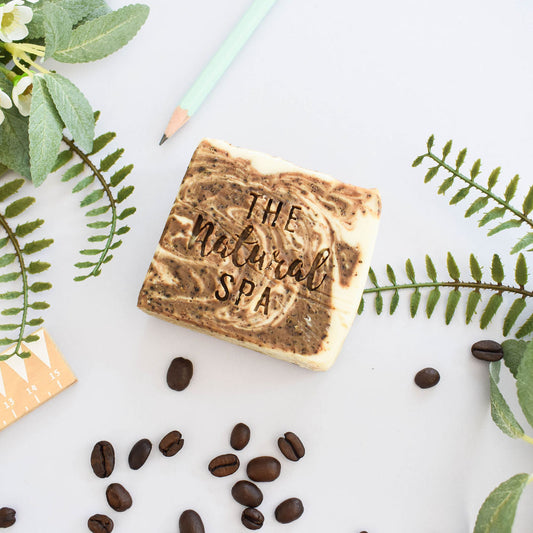Creamy Coffee Soap Bar - Naturally exfoliating - - 3 different styles-0
